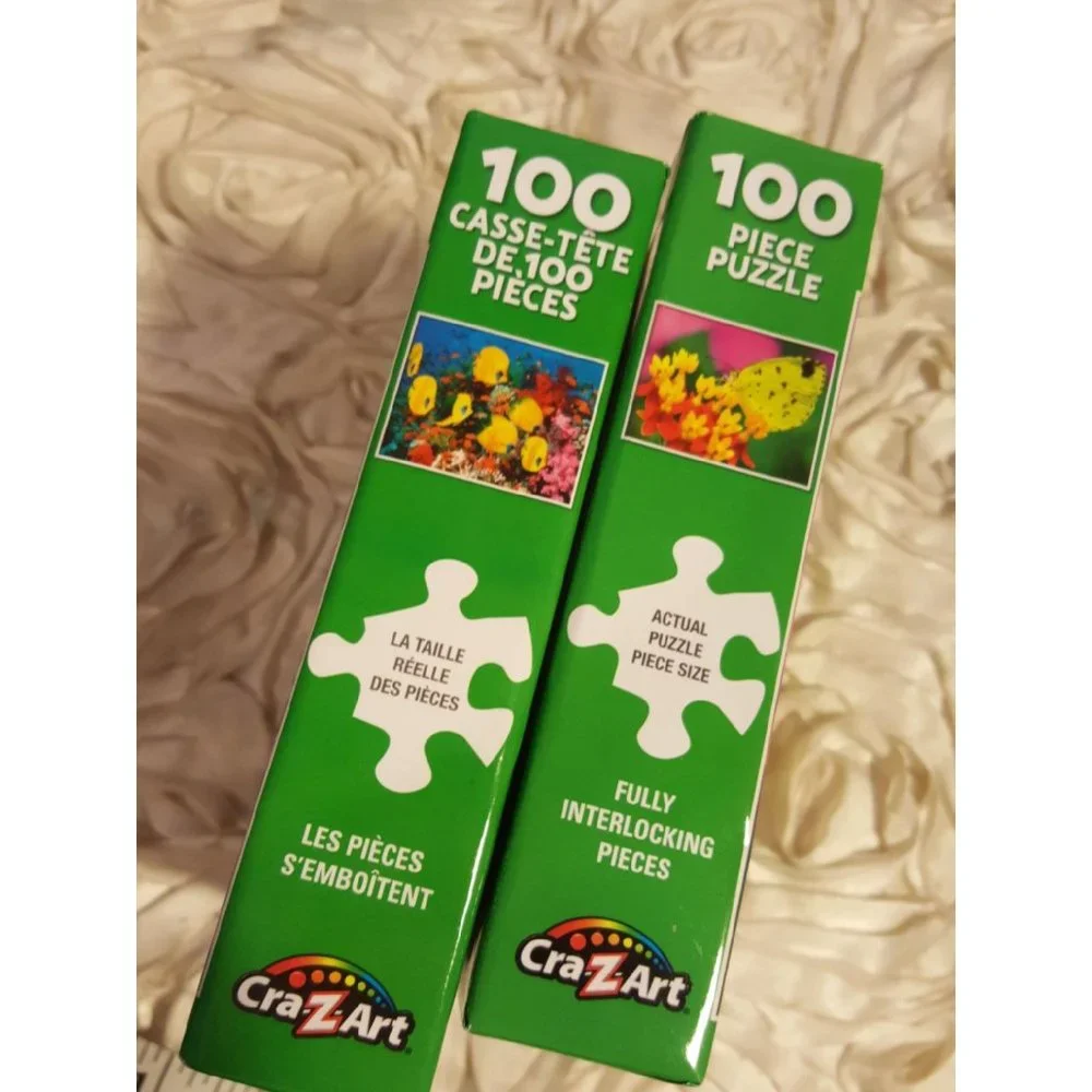 Puzzles / Playing Tile Set -  2 Boxes / 100pc Puzzle